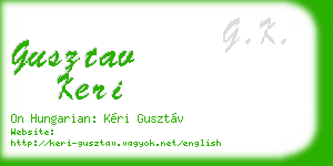 gusztav keri business card